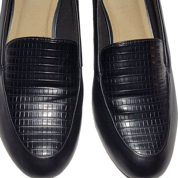 Clarks Wedge Heels Women Size 8.5 M Mallory Pearl Black Shoes Ortholite Footbed - Picture 7 of 13